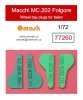 Omask 77260 Macchi MC.202 Folgore wheel bay plugs (for Italeri) EVA foam masks 1/72